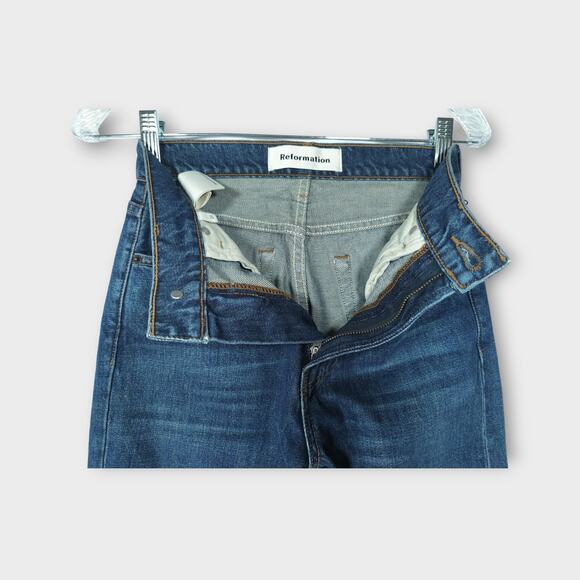 New Without Tags - Womens Reformation Straight Blue Jeans Size 24" - Picture 6 of 8
